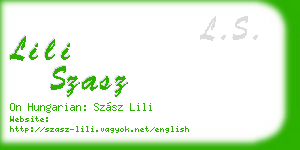 lili szasz business card